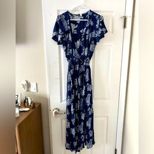 Lulus Blue and White Maxi Dress